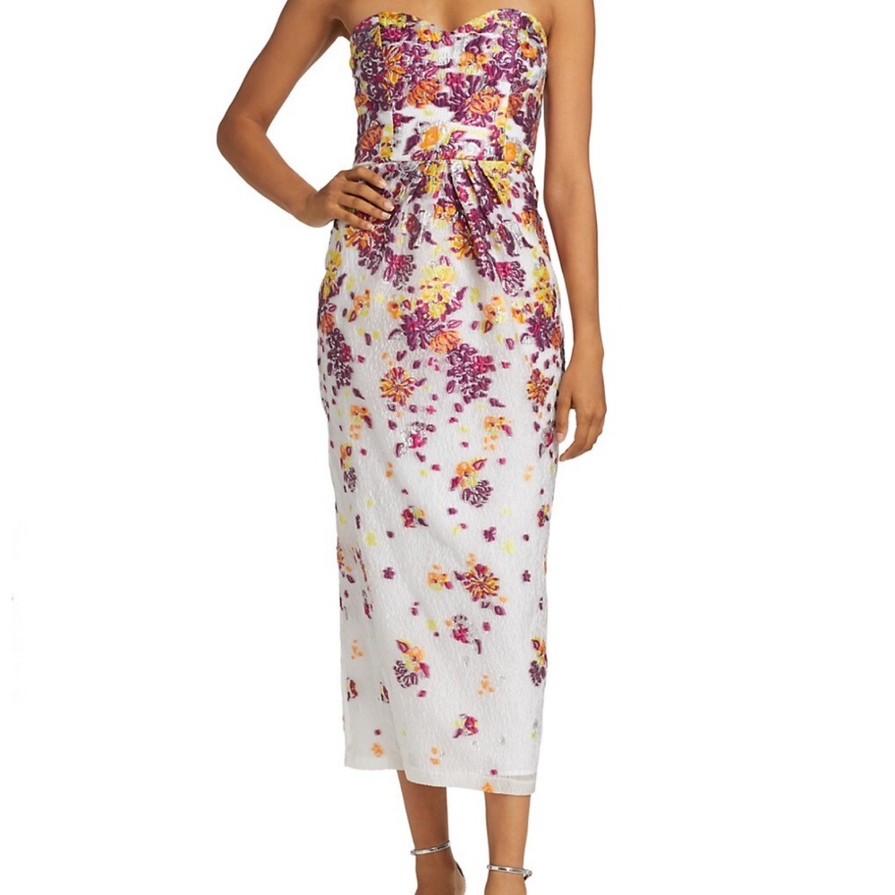 Marchesa Notte Strapless Sweetheart Gown